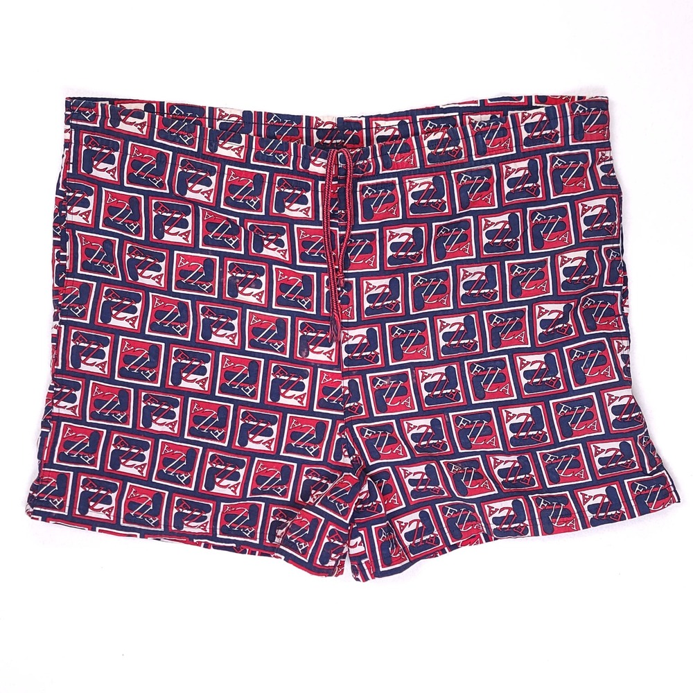 Vintage Fila Mens XXL Swim Trunks Suit Logo Print Mesh‎ Lined 90s Shorts
